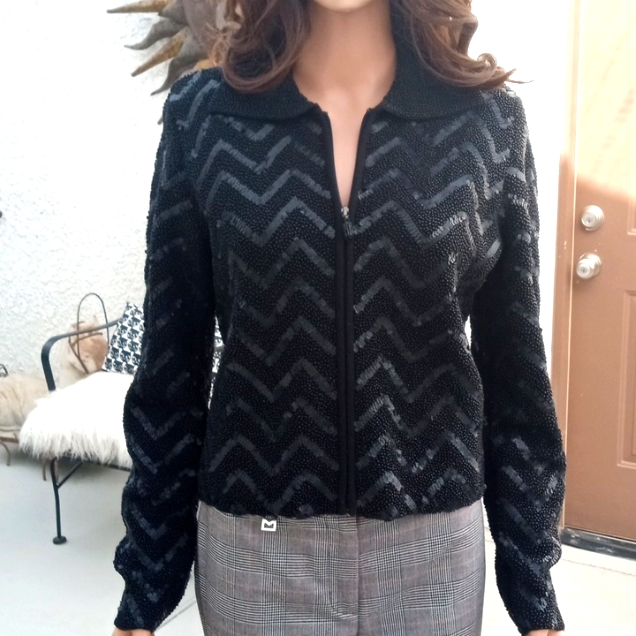 Dana B Sequin And Bead Jacket
